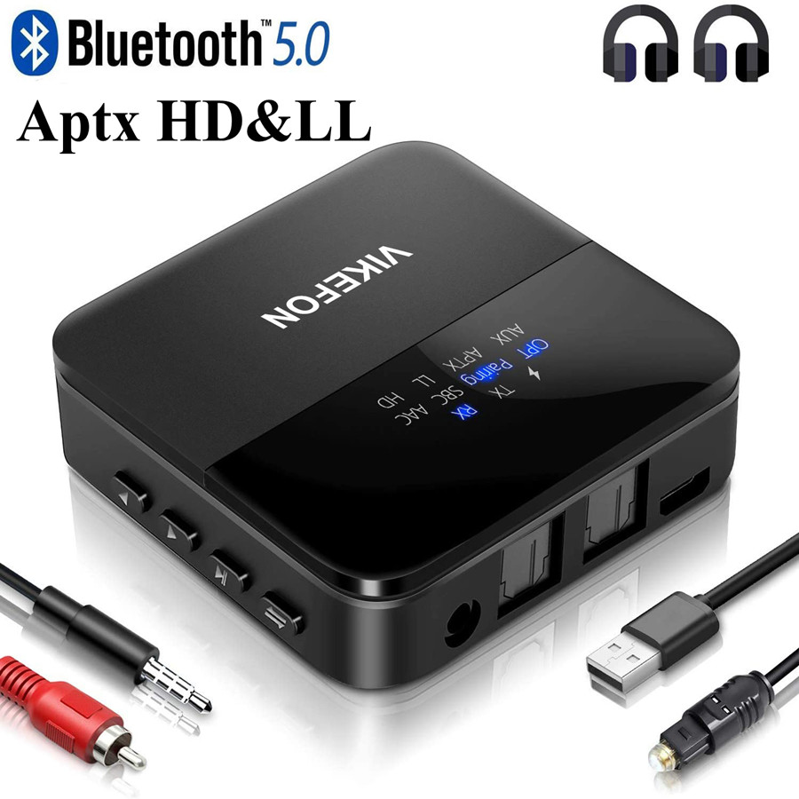 Aptx hd độ trễ thấp bluetooth 5.0 âm thanh transmitter receiver tv pc adapter không dây usb dongle rca spdif 3.5mm stereo aux jack
