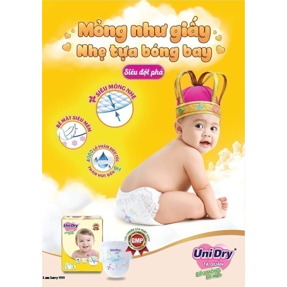 {Mẫu mới} Bỉm UniDry Quần M42,L38,XL34,XXL30