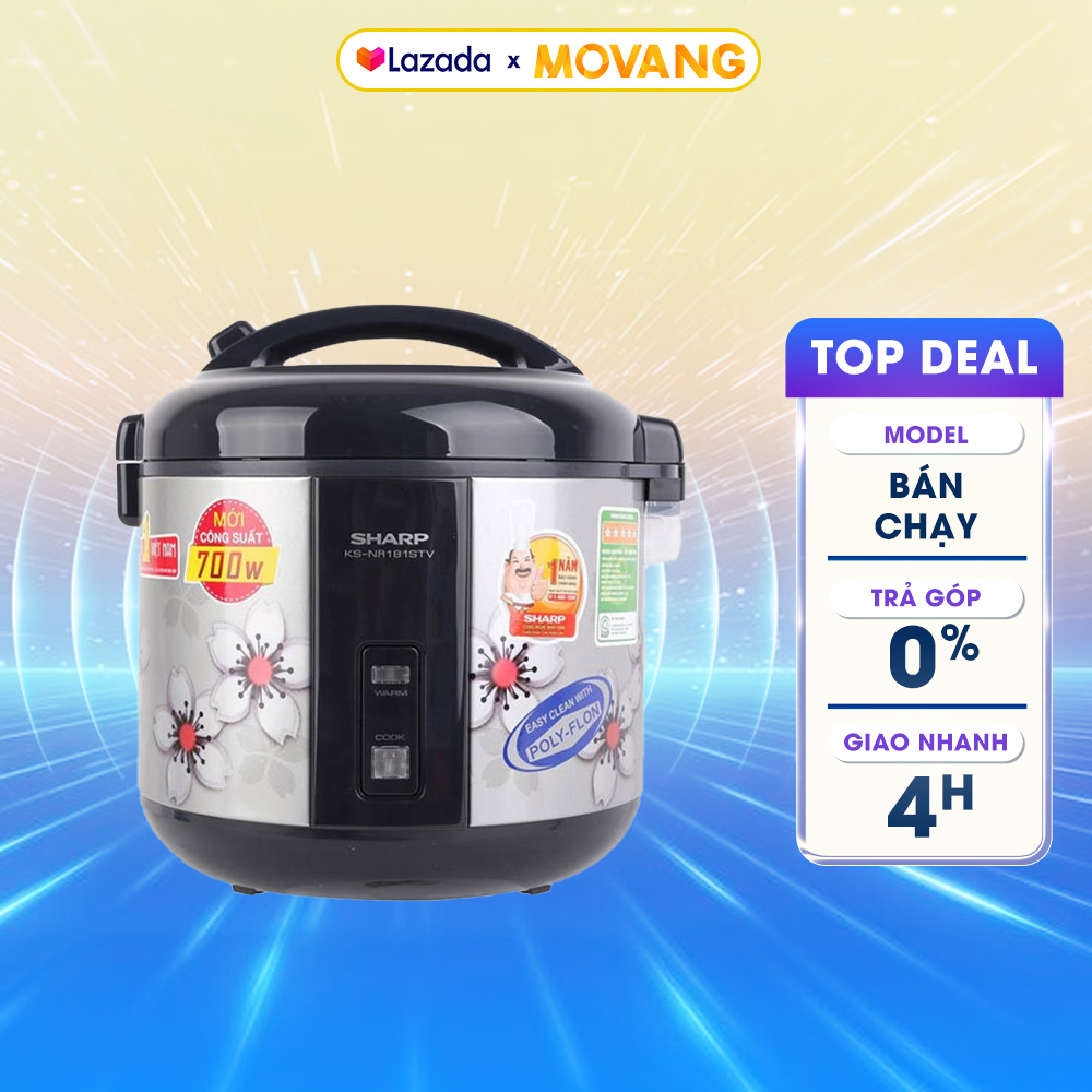 [GIAO TẠI HCM] - Nồi Cơm Điện Sharp 1.8l KS-NR181STV "SS"