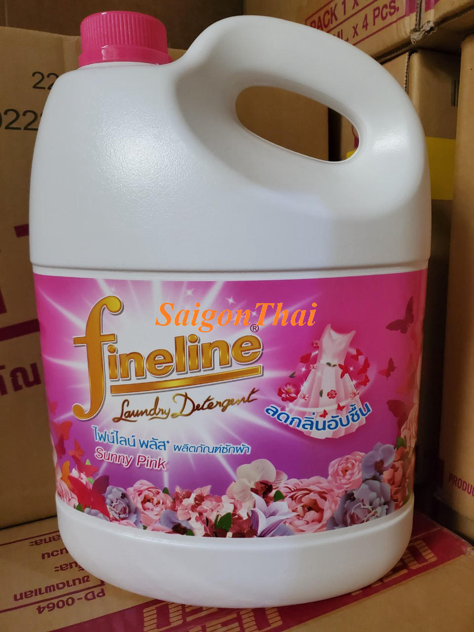 (SGT) Nước giặt xã FINELINE (3 màu HỒNG) - Can 3 Lít Thái Lan