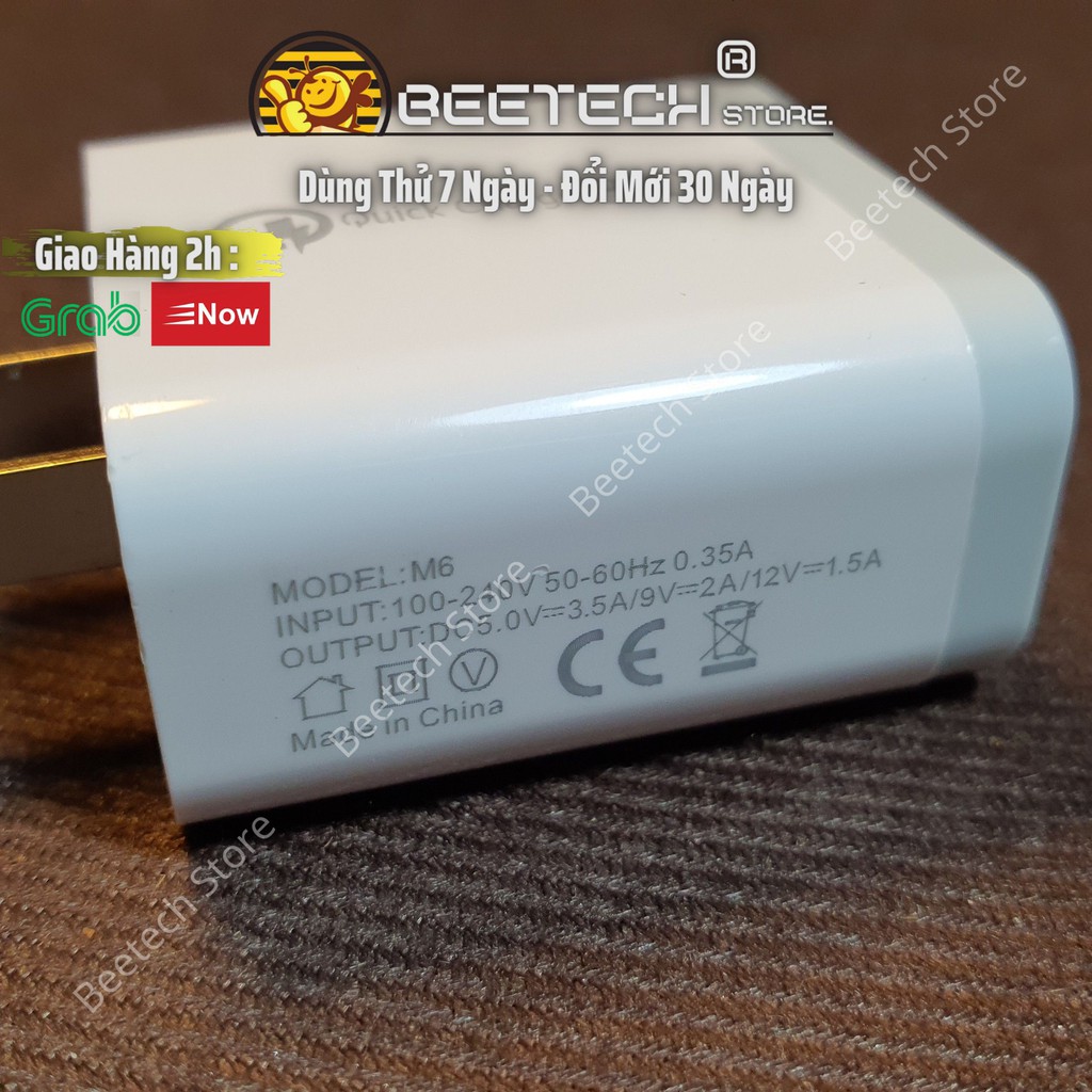 Củ sạc 18w cho iPhone cổng USB, Cốc sạc nhanh iPhone  - Beetech