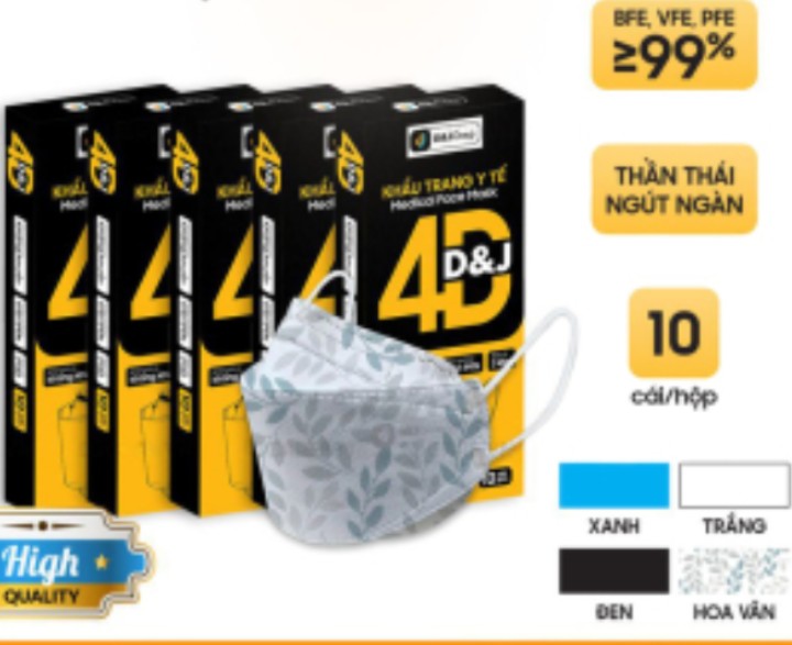 KHẨU TRANG KF94 D&J ĐỦ MÀU