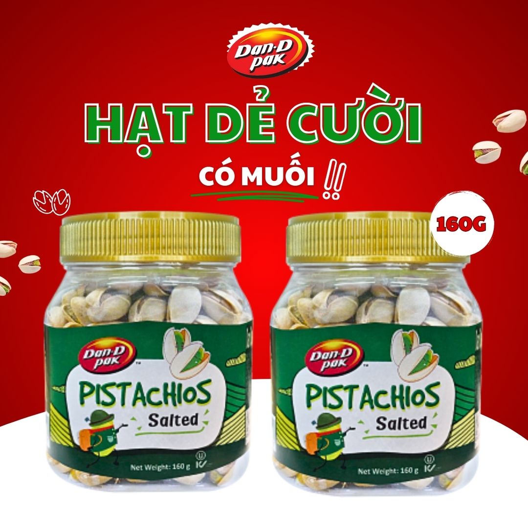 Pistachios salted 160g, 380g dan d pak