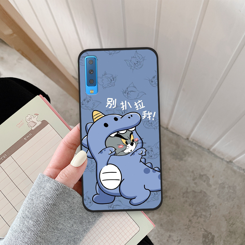 Ốp lưng samsung galaxy a7 2018 / a9 2018 hình cặp đôi, couple hoạt hình dễ thương