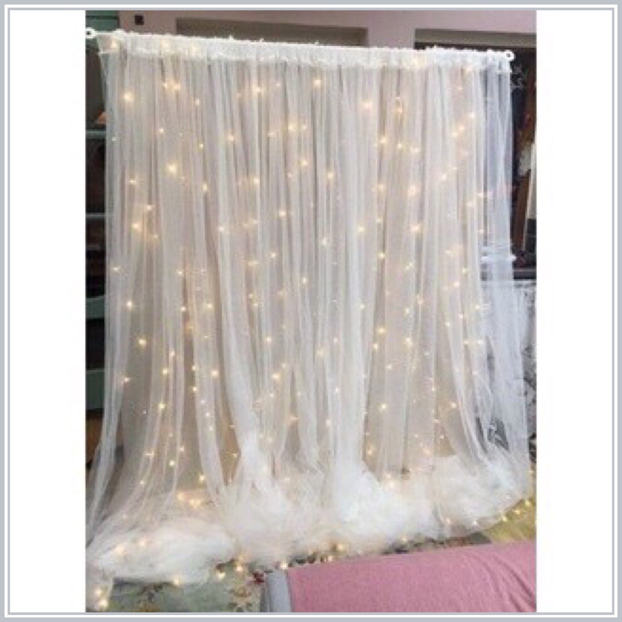 Rèm voan lưới 1.7m x 2m decor background sinh nhật meeting