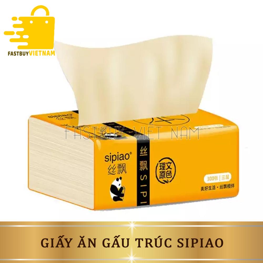 Giấy Ăn SIPAO Gấu Trúc Siêu Dai, Chất Liệu Hoàn Toàn Từ Thiên Nhiên