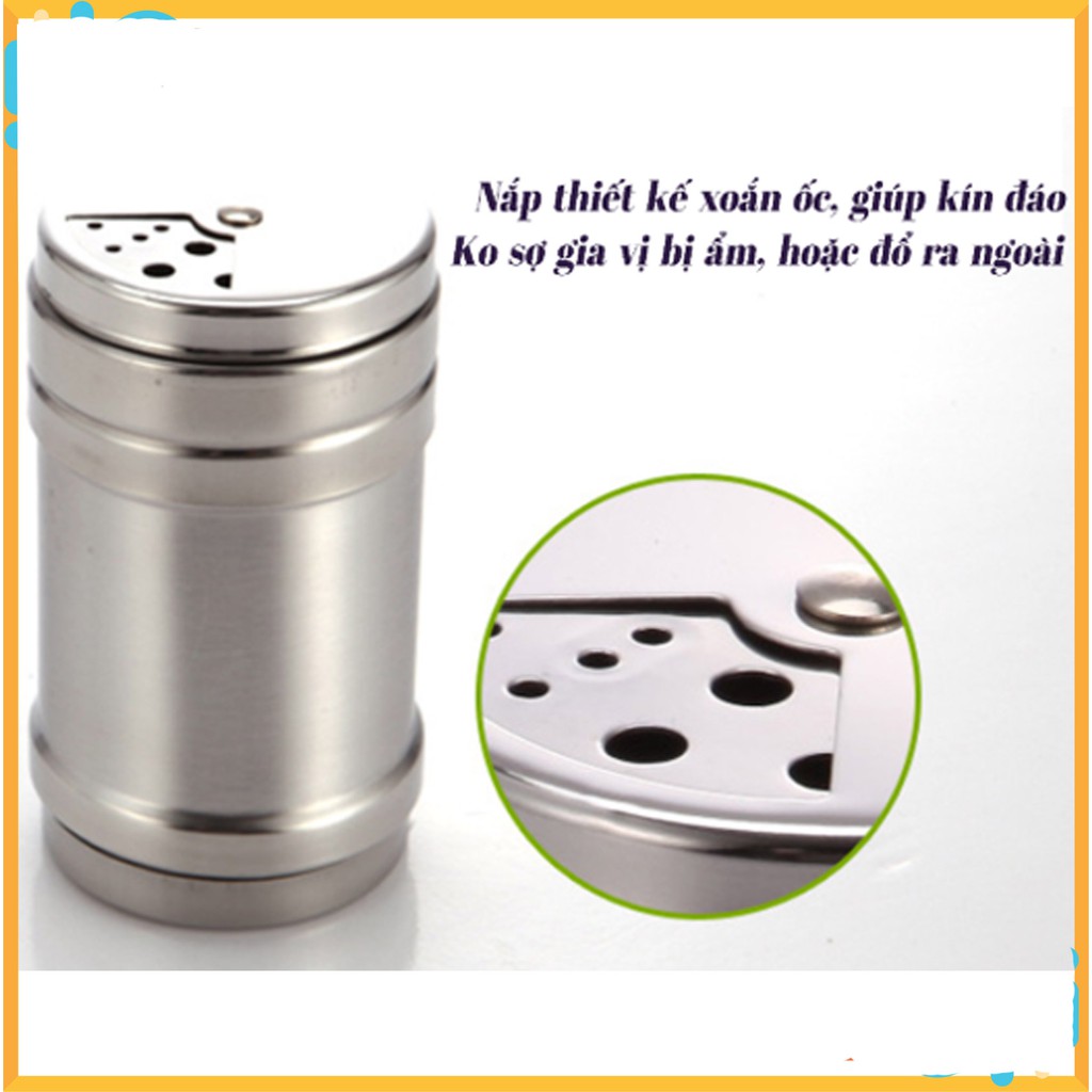Combo 5 Lọ Đựng Gia Vị Inox