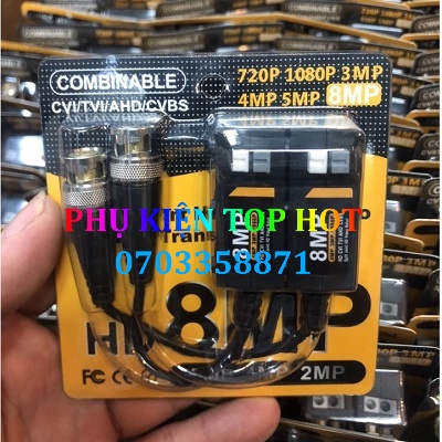Video balun camera 8MP AHD/CVI/TVI chống nhiễu (Loại xịn)