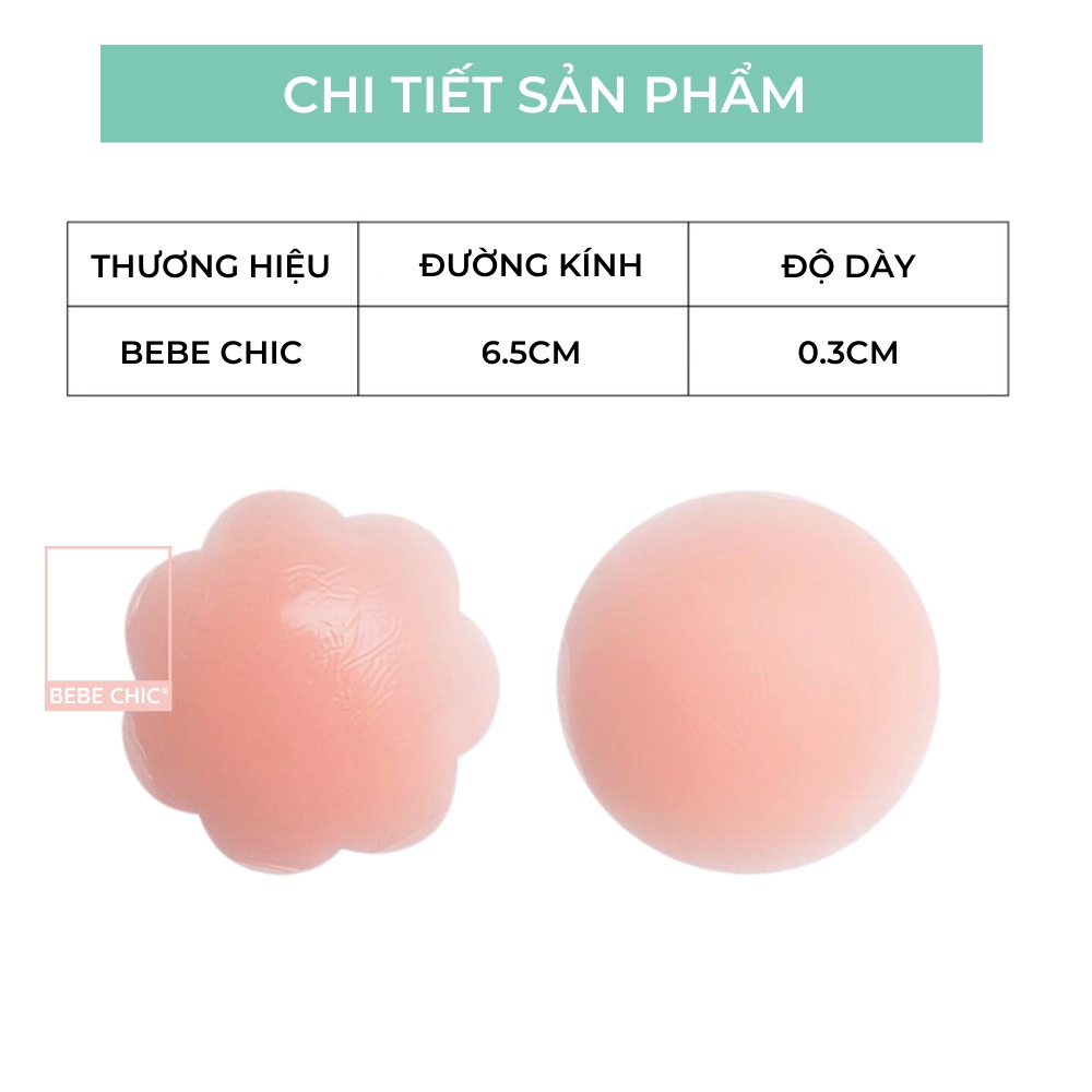 Cặp Miếng Dán Nâng Ngực Cao Cấp Tái Sử Dụng BEBE CHIC