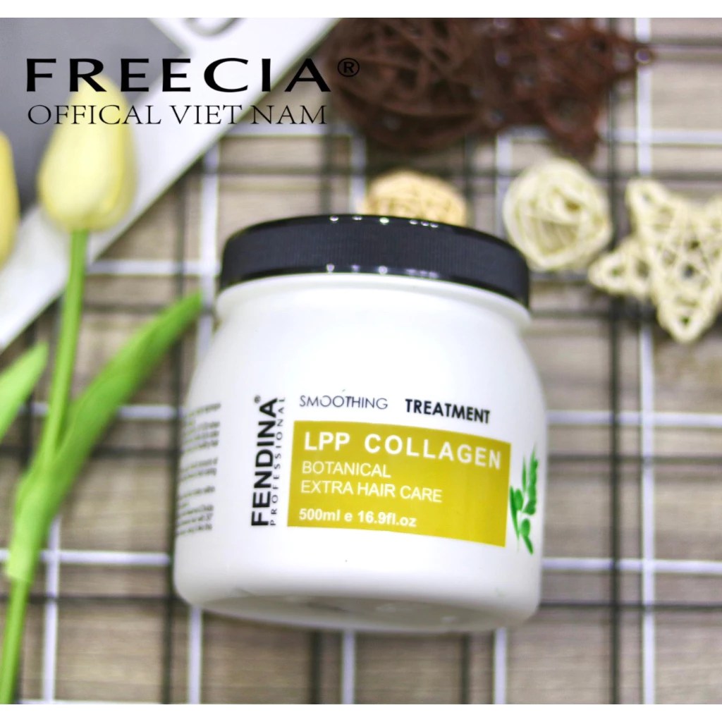 Kem ủ tóc, hấp tóc phục hồi tóc hư tổn Fendina LPP Collagen 500ml