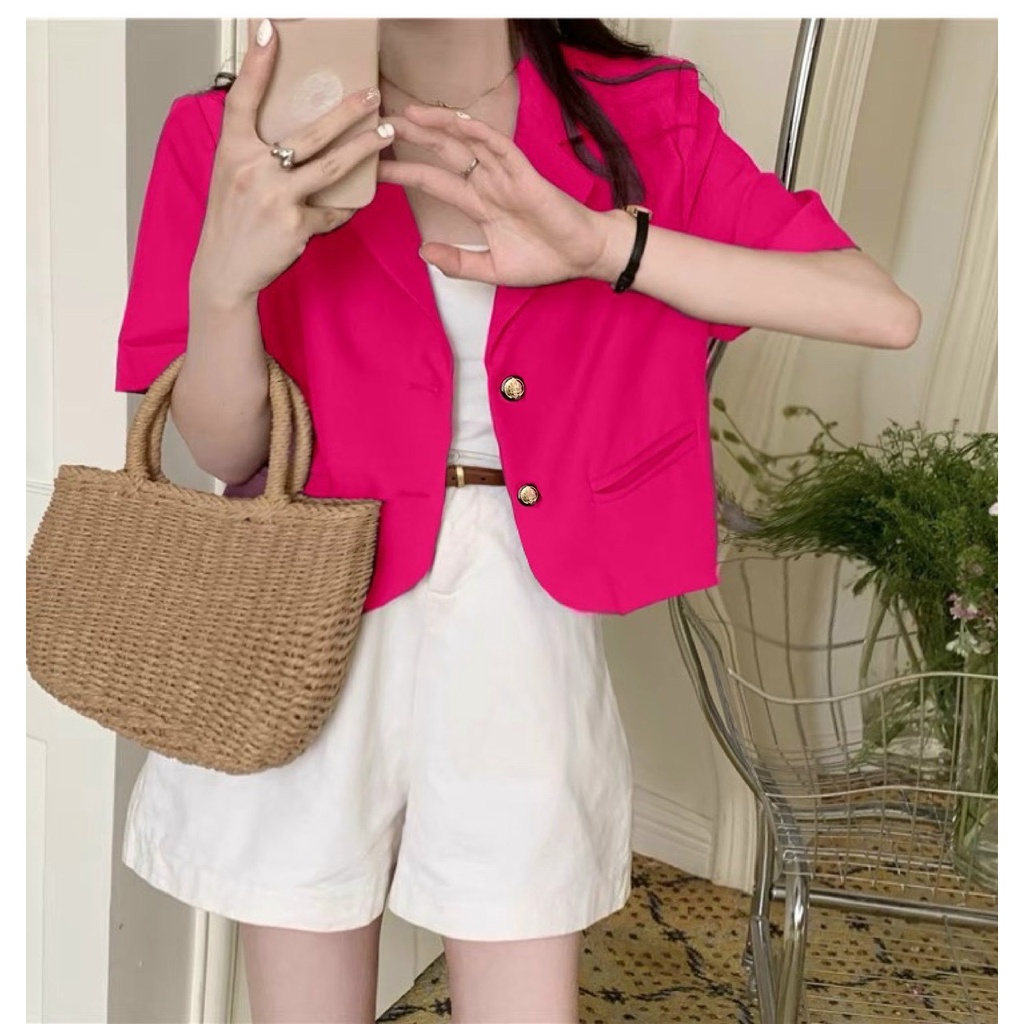CATI Áo khoác blazer style Hàn dáng croptop (2166)