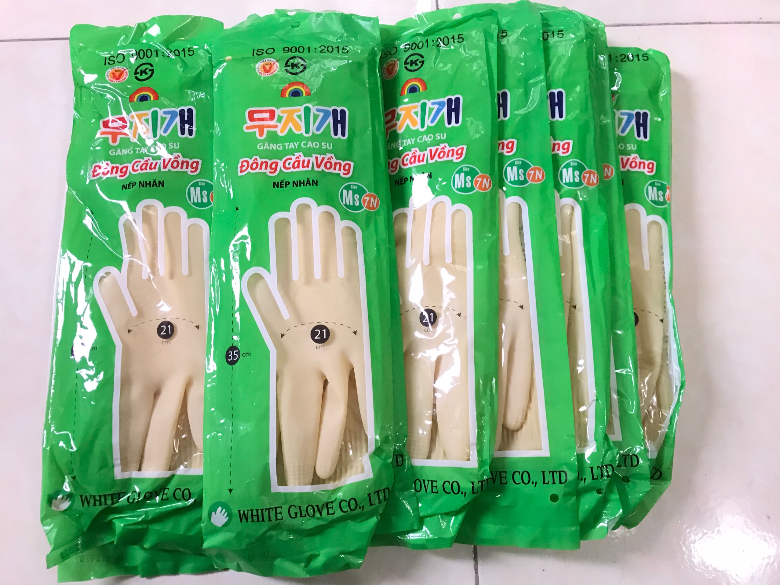 Combo 10 đôi găng tay cao su Cầu Vồng dài 35cm size M, găng tay rửa chén rửa bát, bao tay cao su rửa chén
