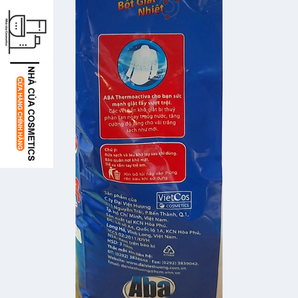 Bột giặt nhiệt Aba sạch tinh tươm túi 380g