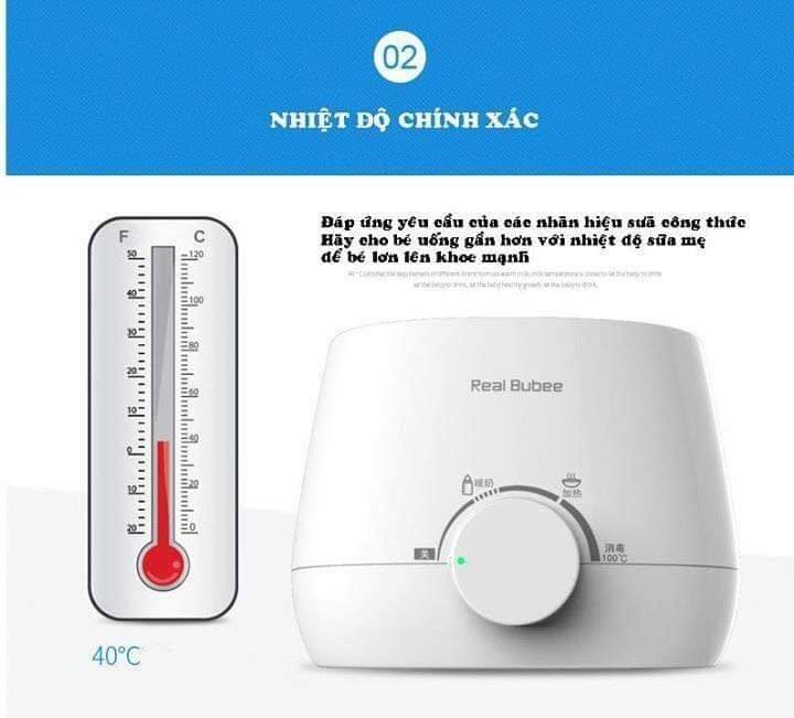 MÁY HÂM SỮA ĐÔI ĐA NĂNG REAL BUBEE. MÁY HÂM SỮA, MÁY TIỆT TRÙNG BÌNH SỮA