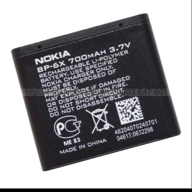 Pin Nokia BP-6X mới 100% bảo hành đổi mới