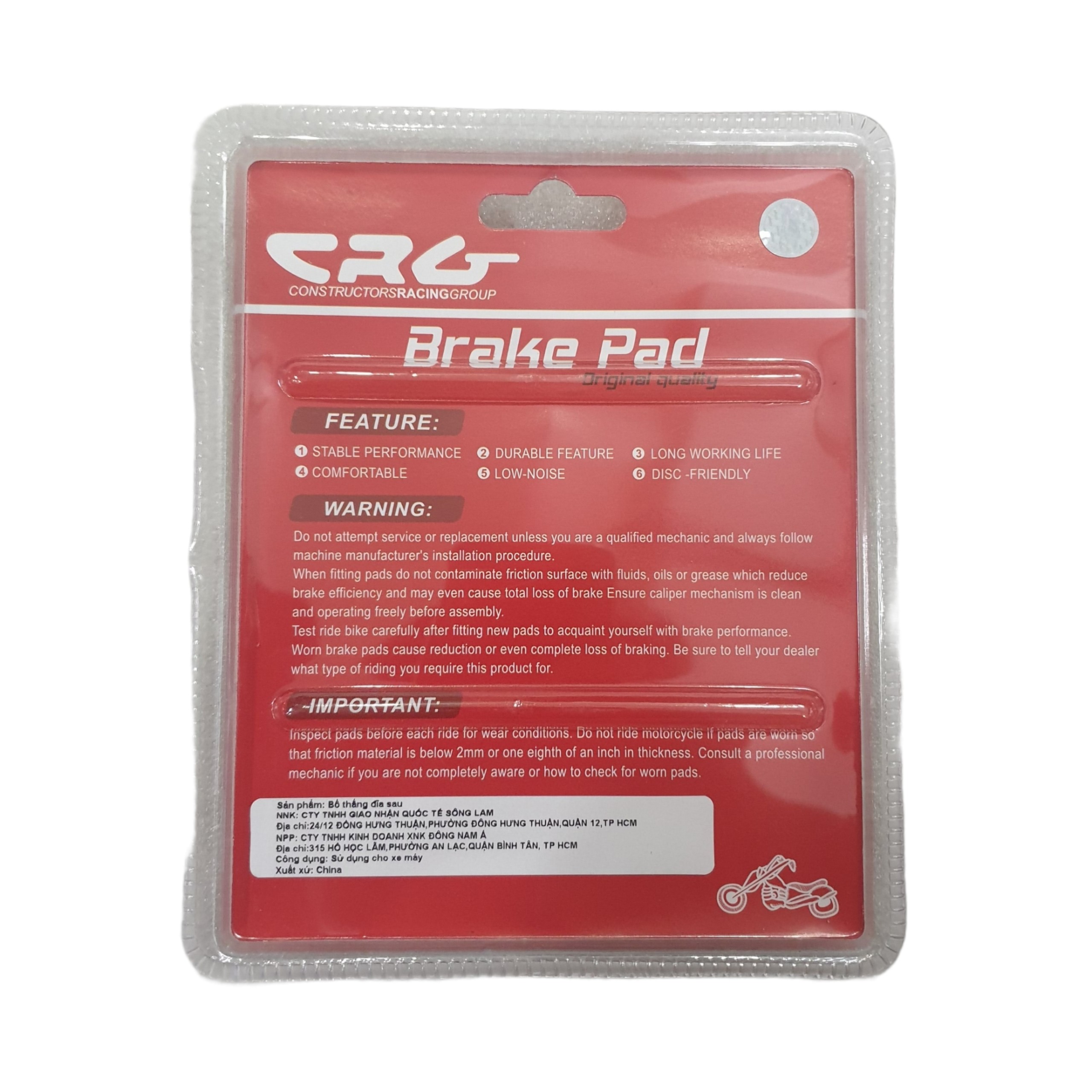 Bố thắng crg gắn xe raider 150