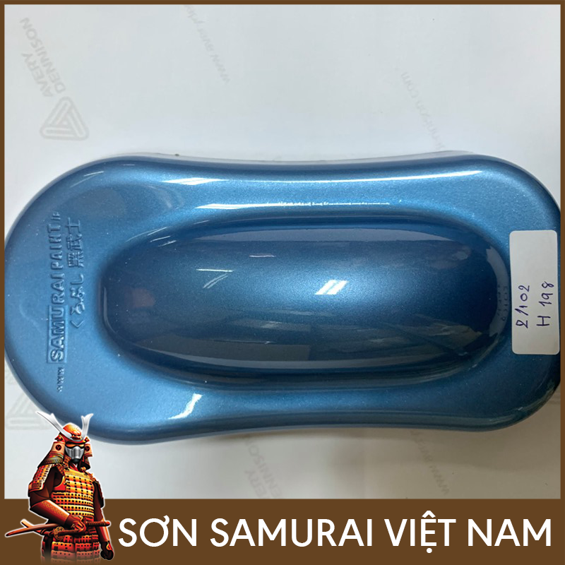 Chai sơn samurai xanh băng giá H198