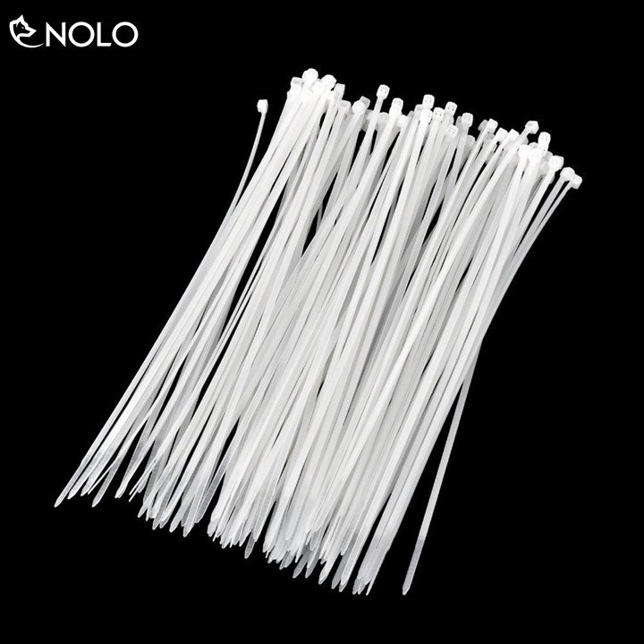 Combo 50 thread drawstring cord thít lat plastic white color length 10cm plastic material polymerized