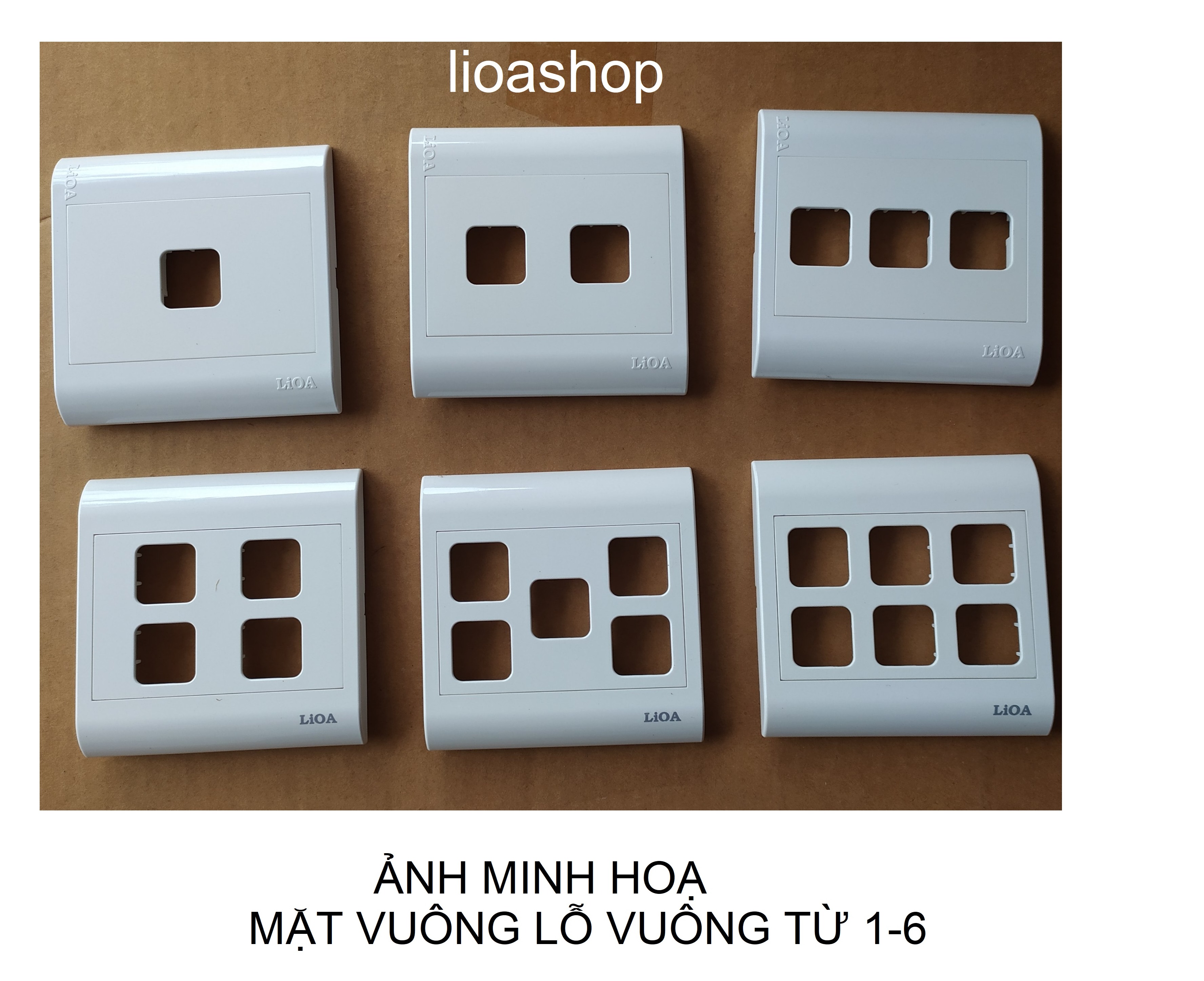BỘ 2 MẶT 3 LỖ VUÔNG LiOA - HÌNH VUÔNG