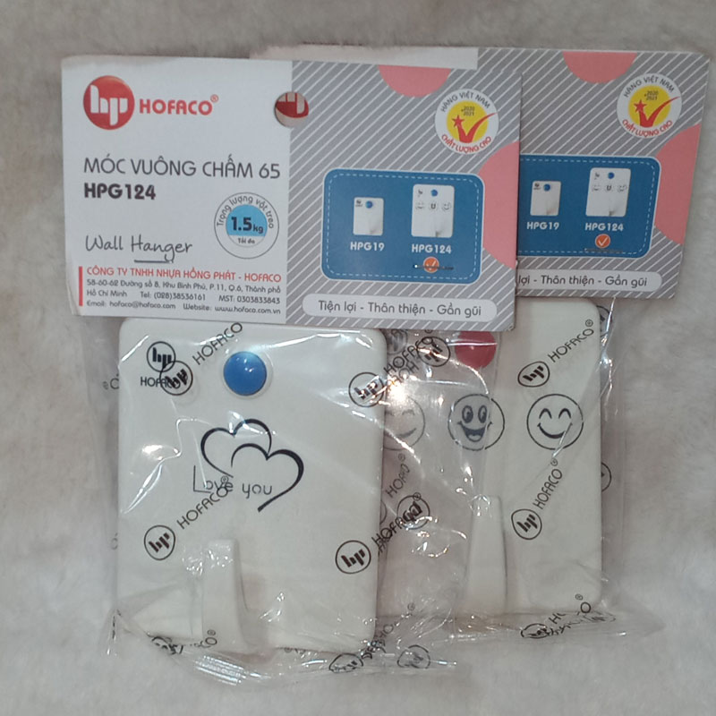 Móc dán tường chấm tròn siêu dính (cái)