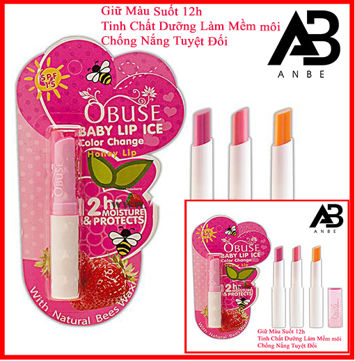 Son Dưỡng Môi OBUSE ANBE dưỡng ẩm giữ màu 12h( tặng cọ đắp mặt lạ)
