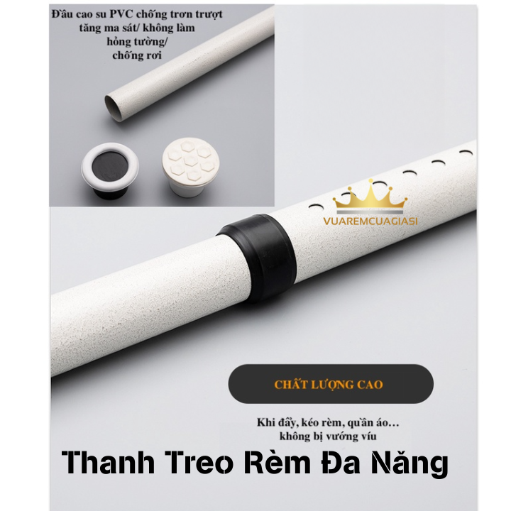 Thanh treo rèm cửa, cây treo đồ không cần khoan đục Vuaremgiasi