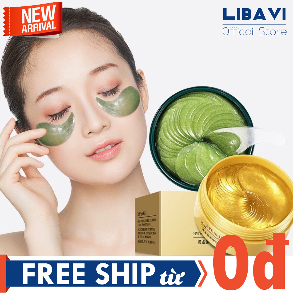 Hộp 60 Miếng Mặt Nạ Dưỡng Mắt Môi Tảo Biển Bioaqua DSMN8 Trị Thâm, Mặt Nạ Xóa Quầng Thâm, Bọng Mắt, Nhăn Mắt Tinh Chất Tảo Biển