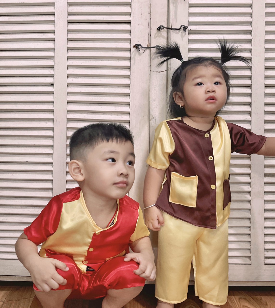 BỘ BÀ BA LỤA GHÉP CHO BÉ