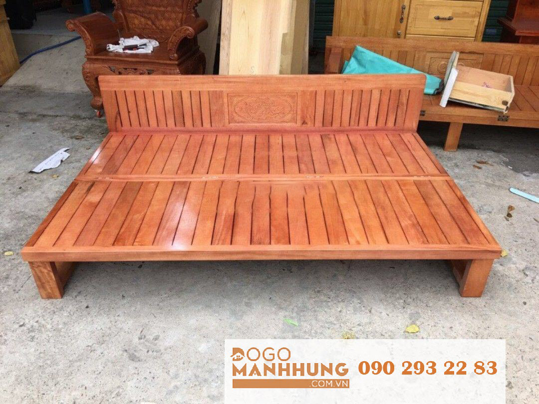 Sofa giường - giường gấp gỗ sồi cau