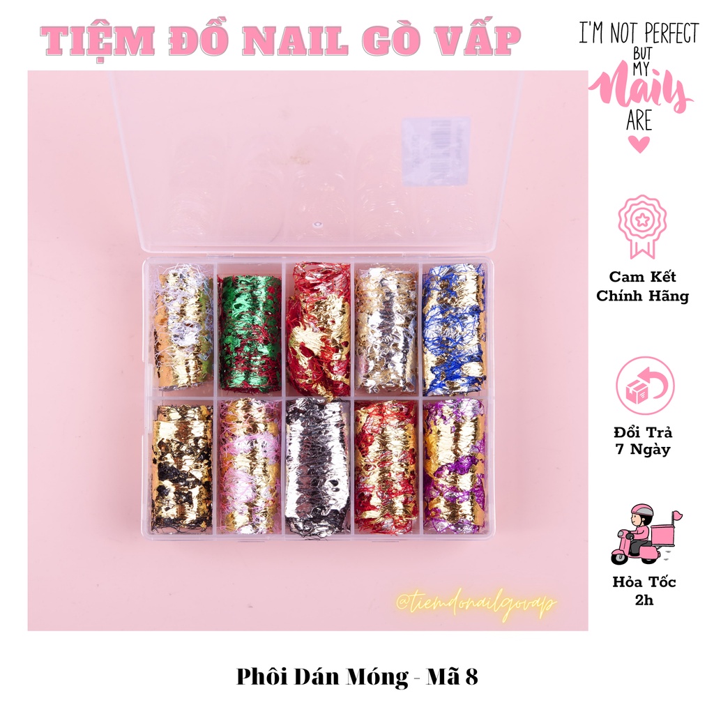 Hộp phôi dán trang trí móng tay nhiều mẫu
