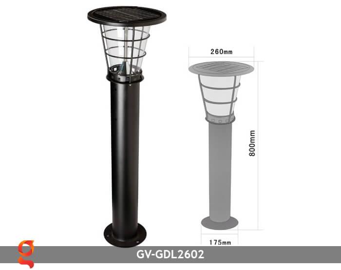 Đèn năng lượng mặt trời sân vườn GV-GDL2602 (80Cm)