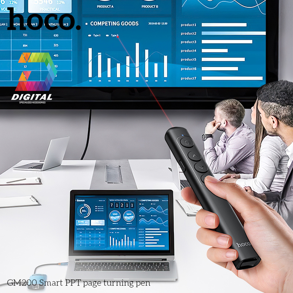 Bút Trình Chiếu Laser Hoco GM200 Wireless Presenter Chính Hãng