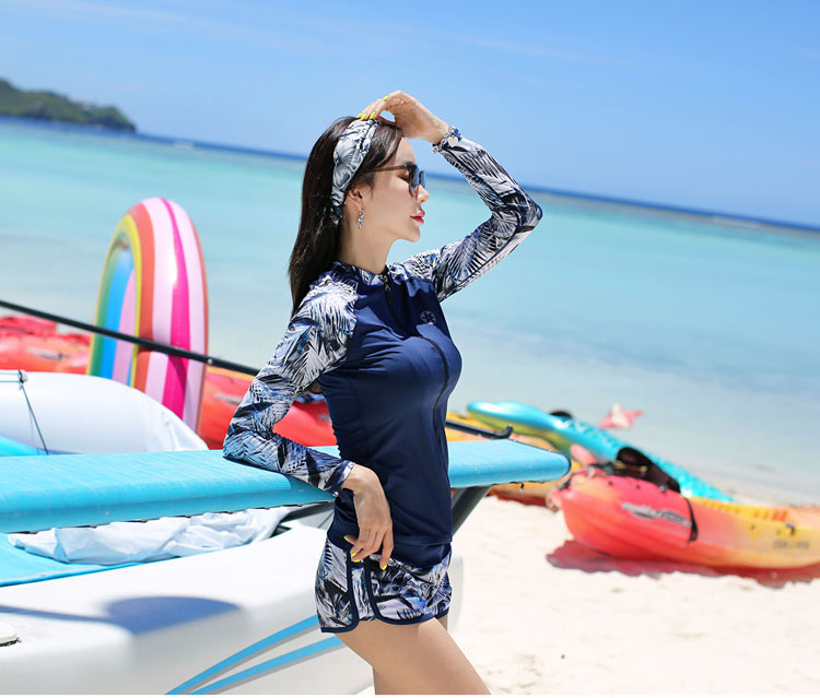 [HCM]Đồ bơi nữ tay dài kèm áo crop top