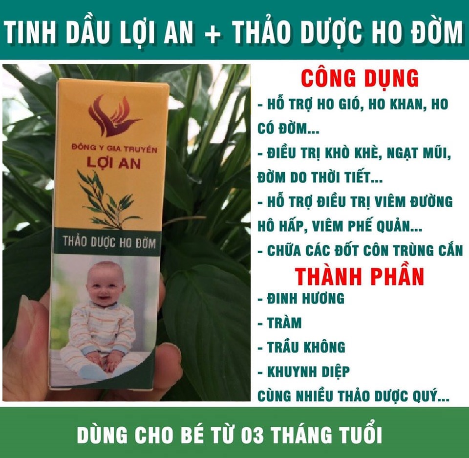 [Freeship] Tinh dầu Lợi An cho bé chính hãng