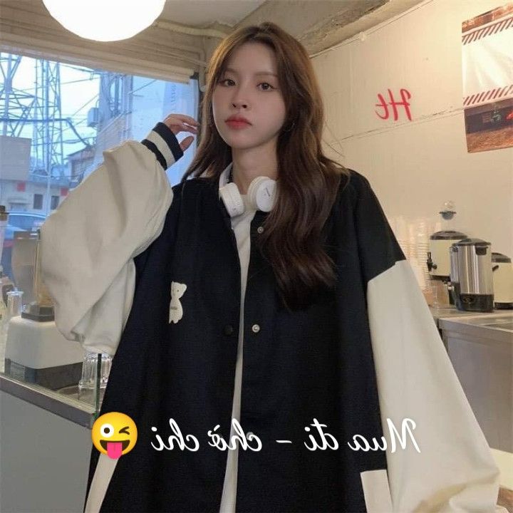 ÁO BOMBER NỈ,LOGO GẤU NHẸ NHÀNG CỰC KUTE