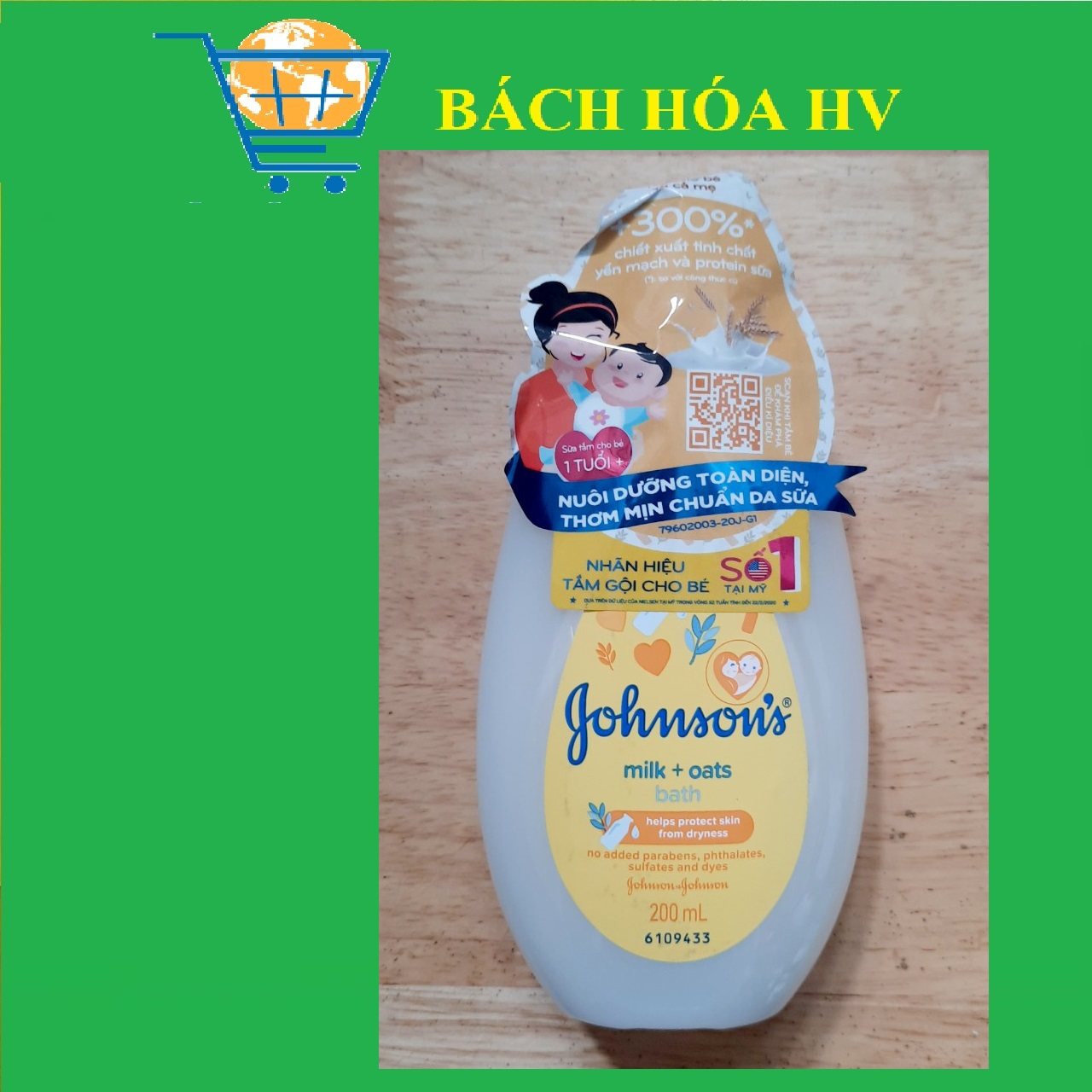 Sữa tắm JOHNSON 200ml (sữa & yến mạch) - BACH HOA HV