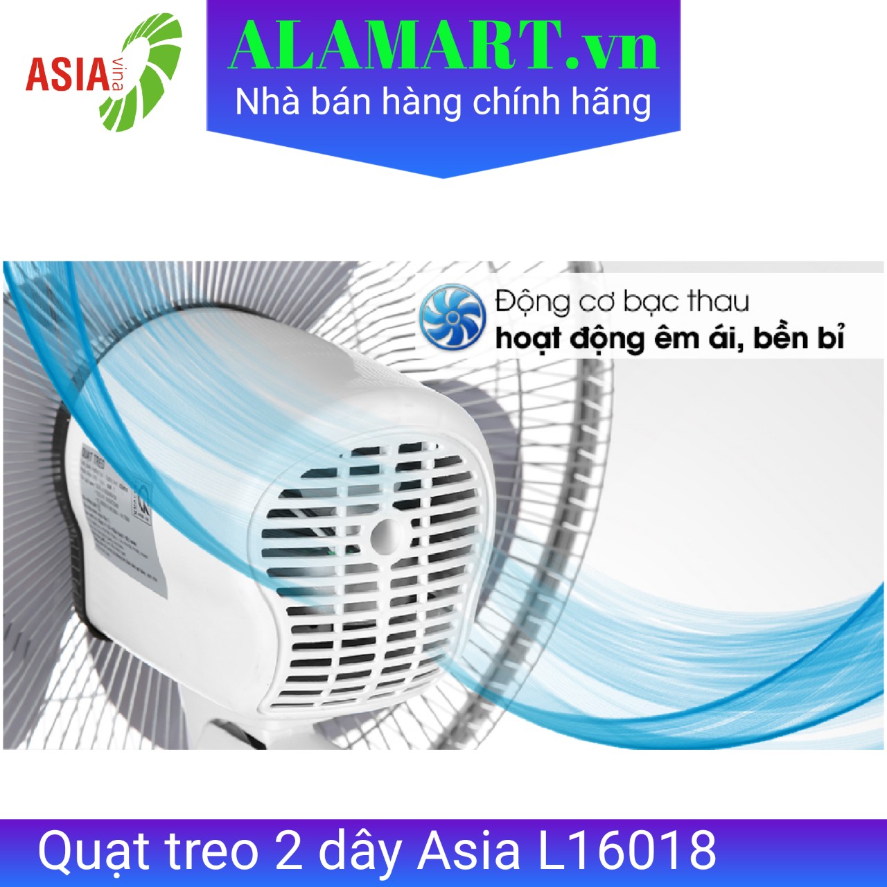 Quạt treo tường 2 dây asia L16018