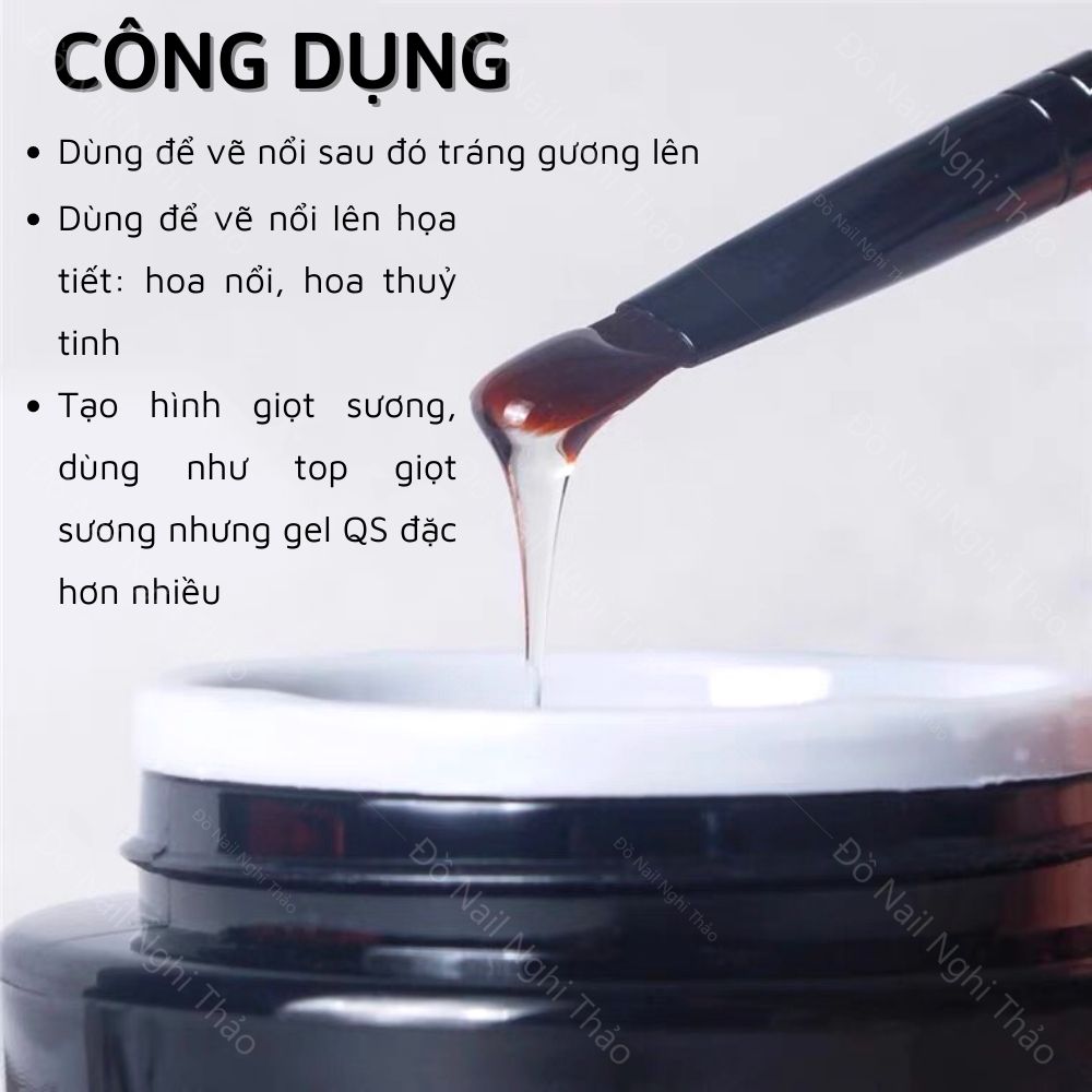 Gel QS vẽ nổi trang trí móng