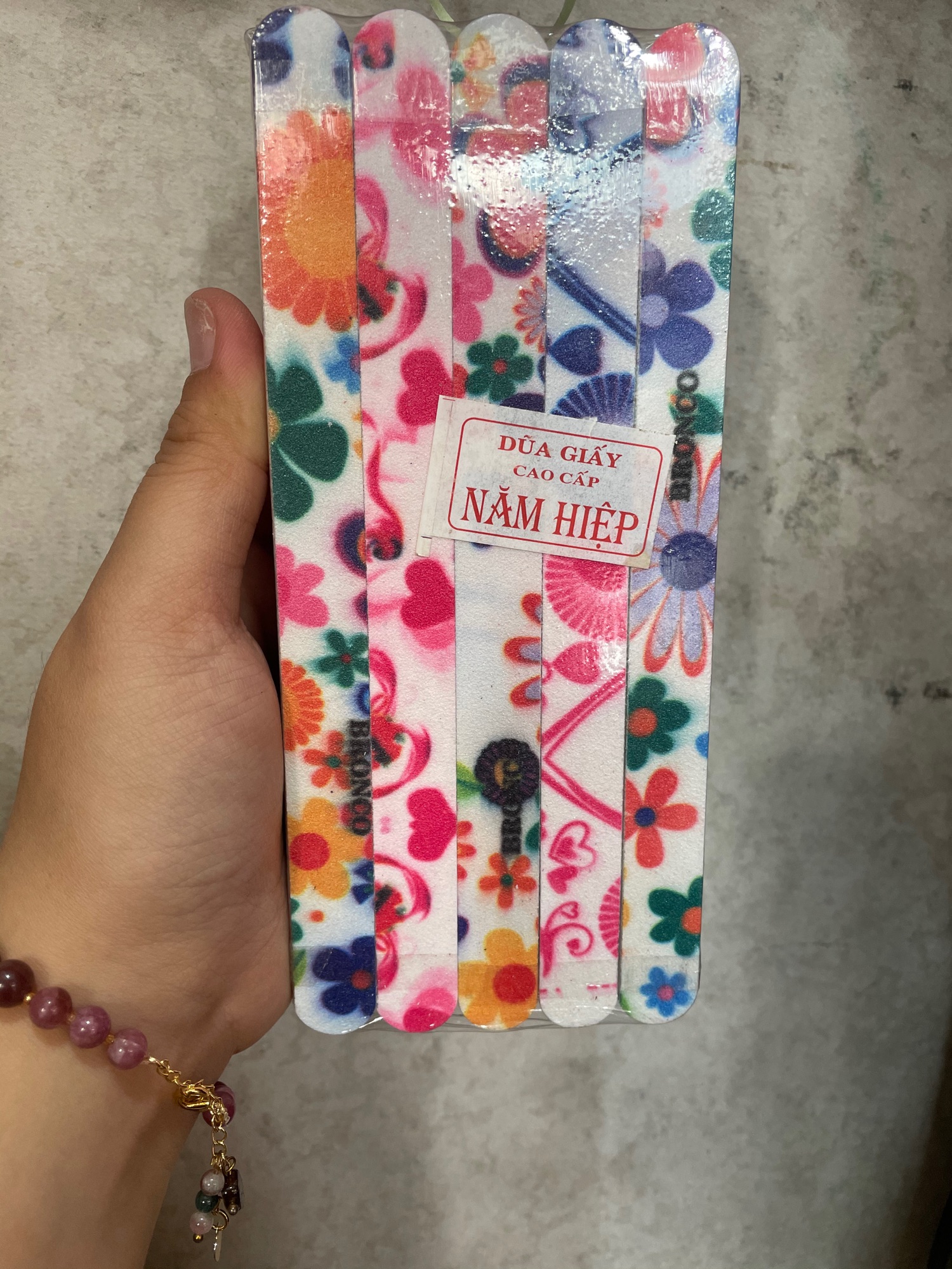 Lốc dũa bông dũa móng tay - 10 cây