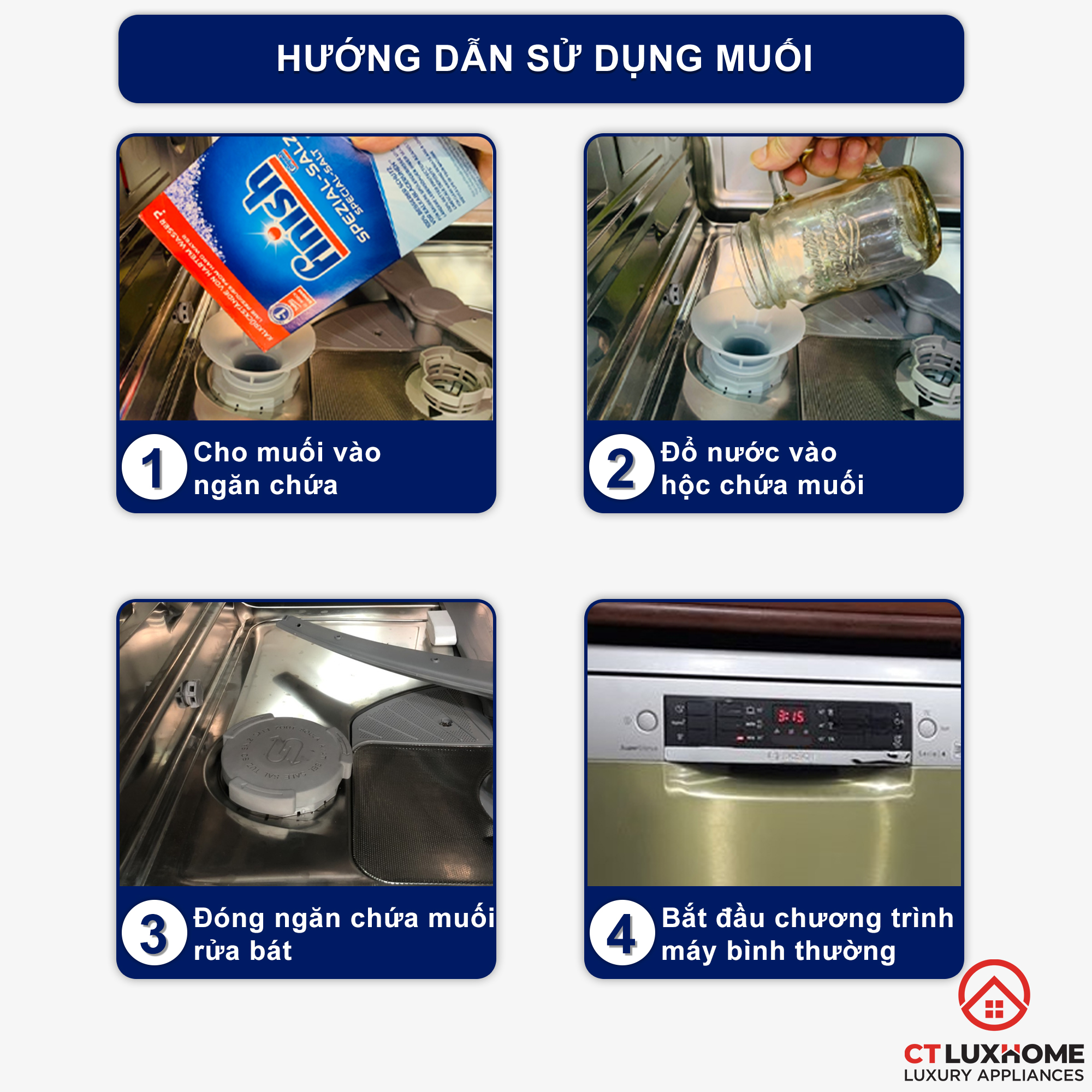 Muối rửa chén bát Finish 1,2kg kèm túi zip