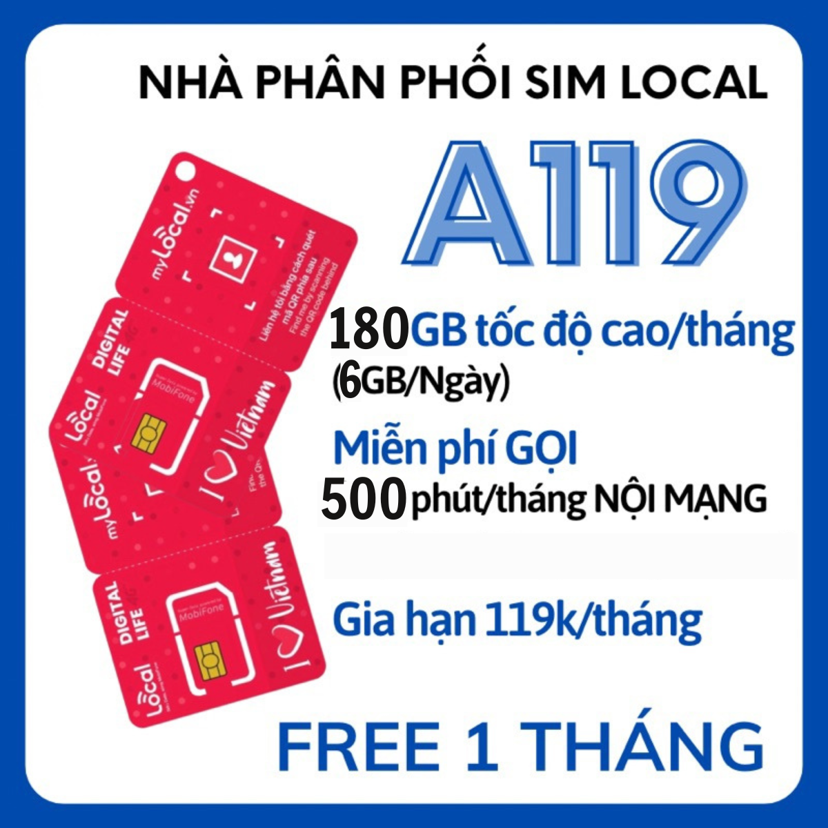 Sim 4g mobi miễn phí data 1 tháng đầu , thả ga dùng data truy cập mạng cực mượt | a69 a79 a119 . freeship - chưa kích hoạt