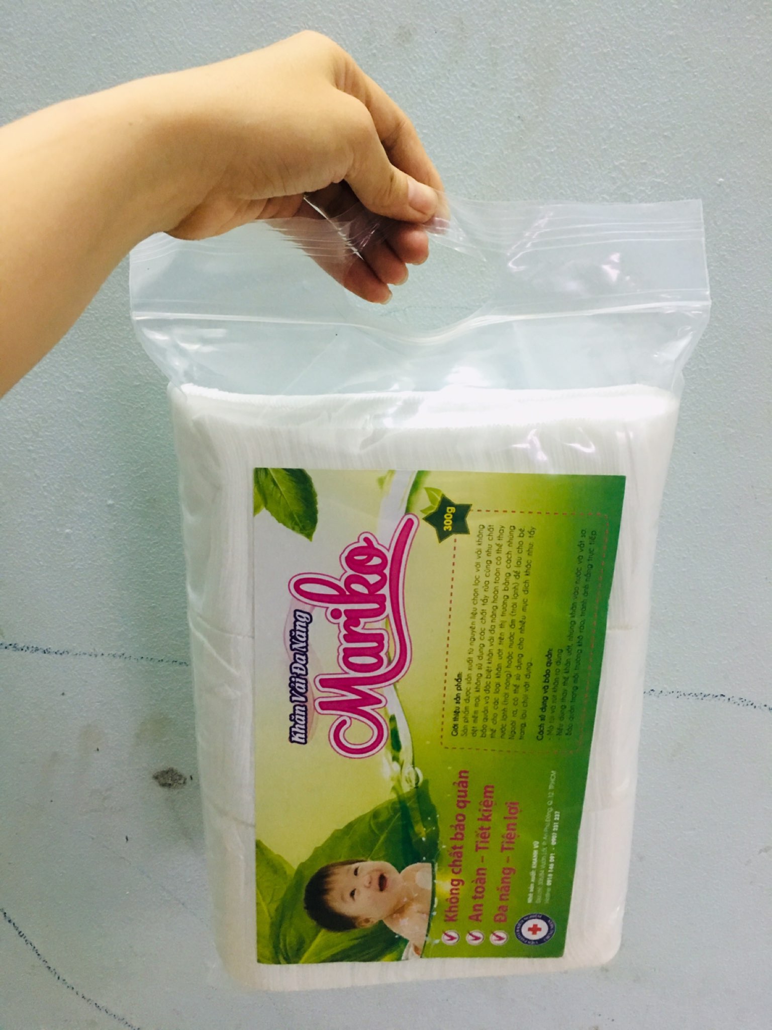 2 GÓI KHĂN VẢI KHÔ ĐA NĂNG 300g