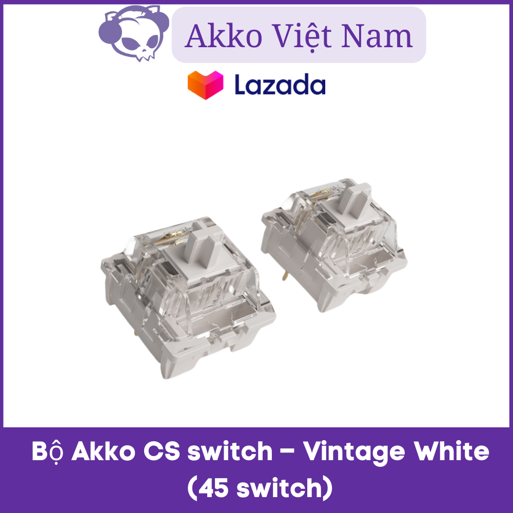 Bộ Switch bàn phím cơ AKKO CS switch – Vintage White (45 switch)