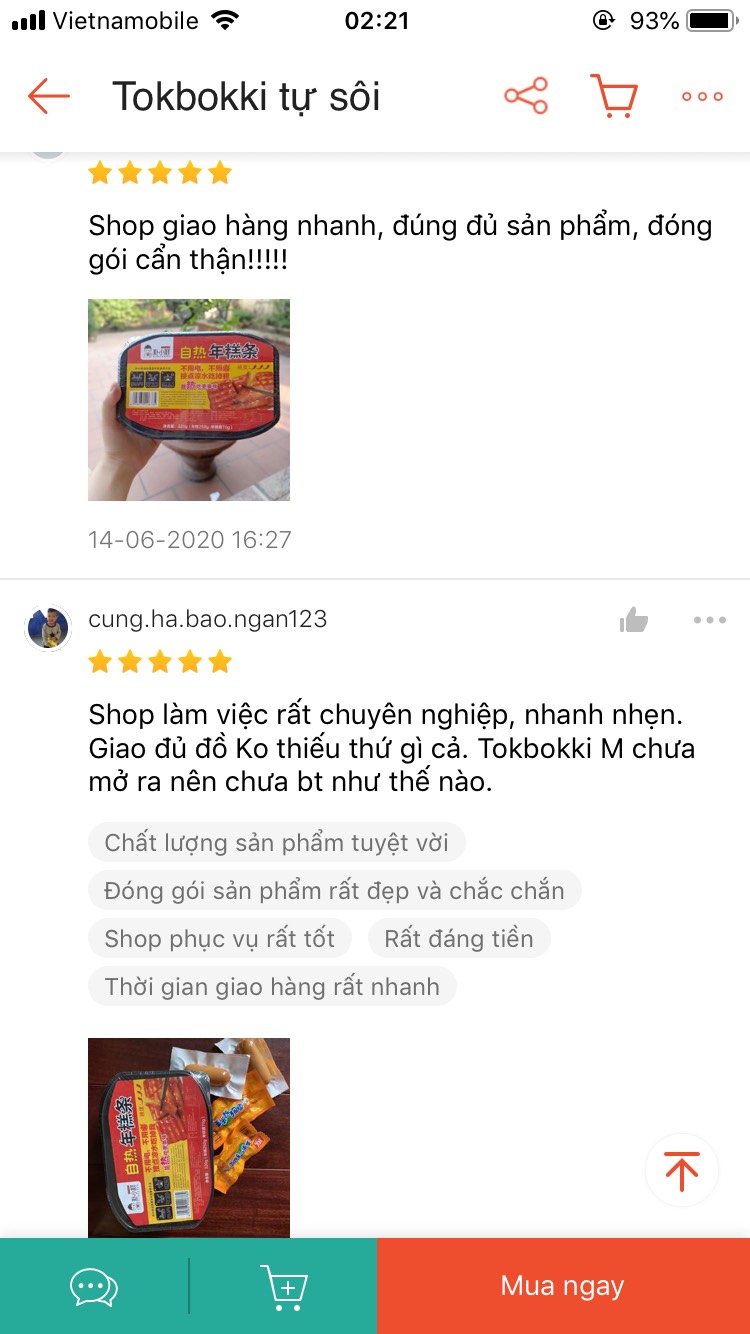 [BÃO SALE] Tokbokki Tự Sôi - Hộp 320gr