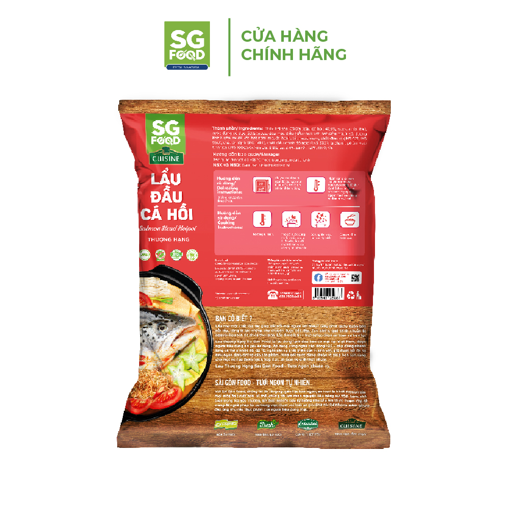 Lẩu đầu cá hồi SG Food 500g