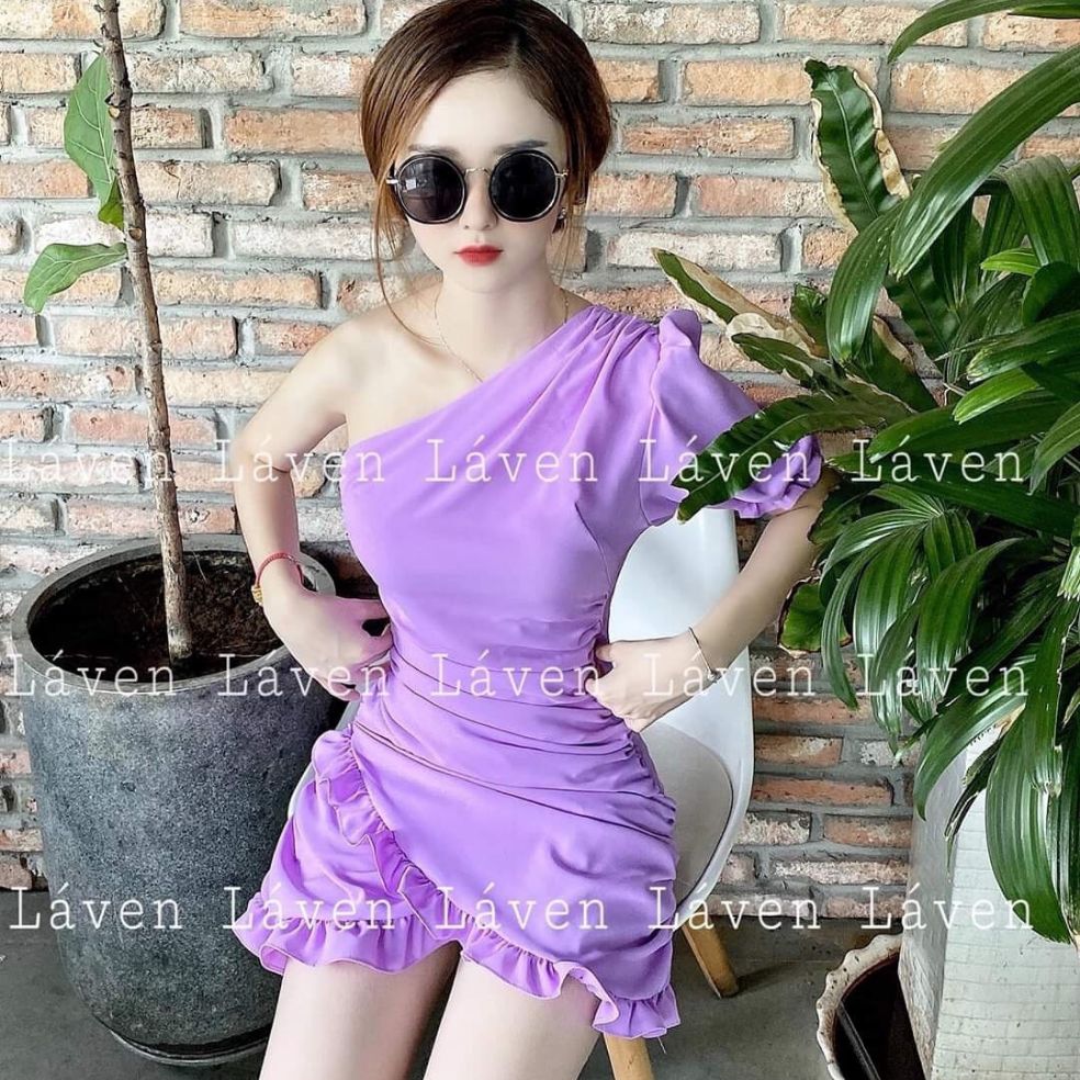 [HCM]Đầm nữ lệch vai phối đuôi cá