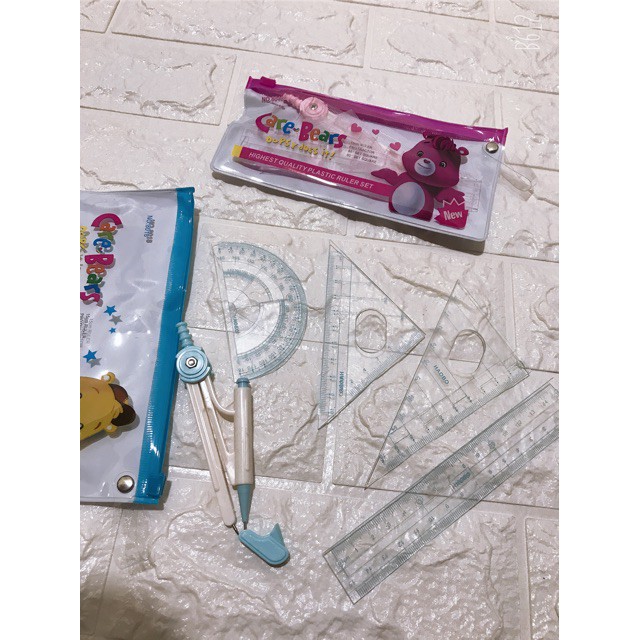 BỘ EKE COMPA TÚI KHOÁ ZIP 8018