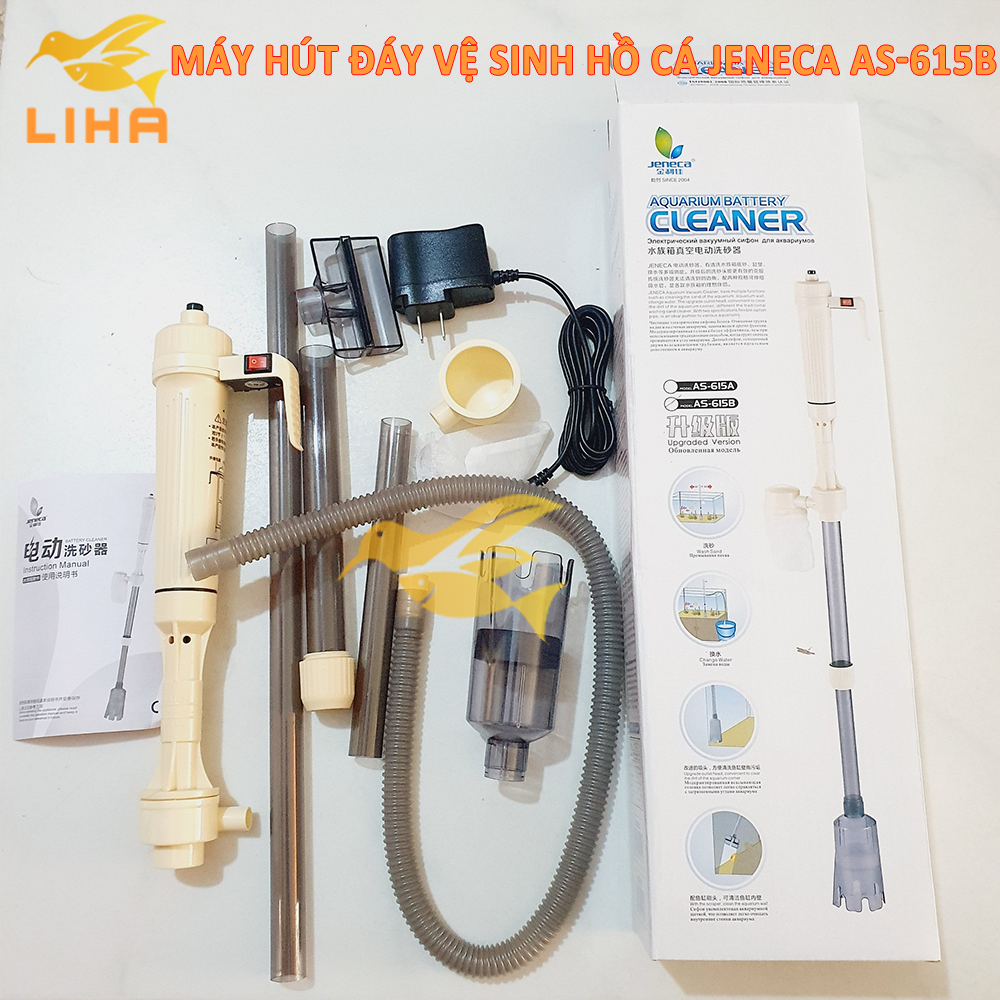 Máy Hút Cặn Jeneca AS-615 - Máy Hút Căn Phân, Thay Nước Vệ Sinh Bể Cá