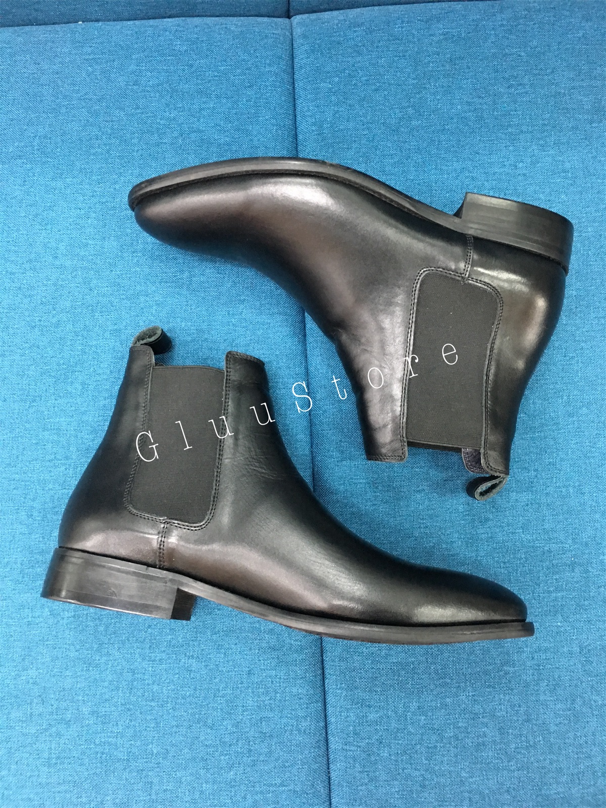 Giày da nam Chelsea Boots da bò thật Đế Phíp Gỗ Plus 2020