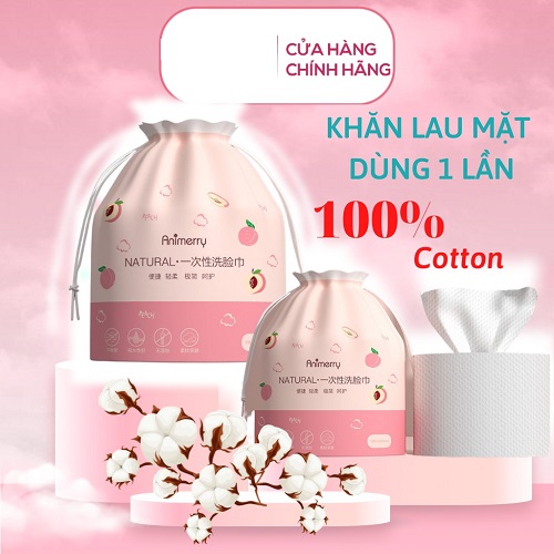 Túi khăn giấy khô đa năng Animerry lau mặt tẩy trang 1 lần cho tín đồ SkinCare, Túi 40 tờ TIDO , TI DO